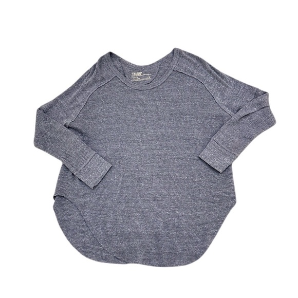 TNA Gray long Sleeve Relaxed Tunic Top Henley scoop neck high low hen size small - Picture 7 of 8